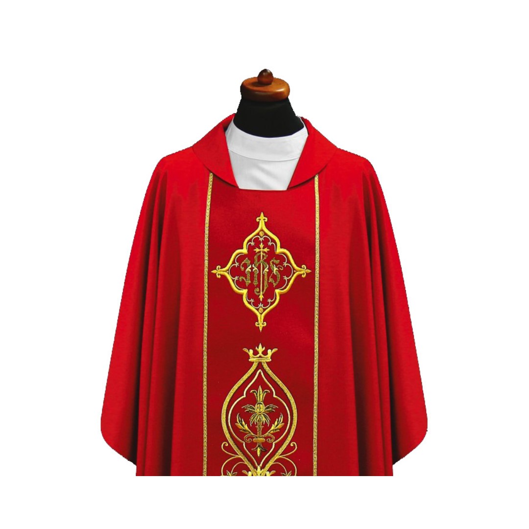 Chasuble | IHS with Baroque Embroidery | 1-170