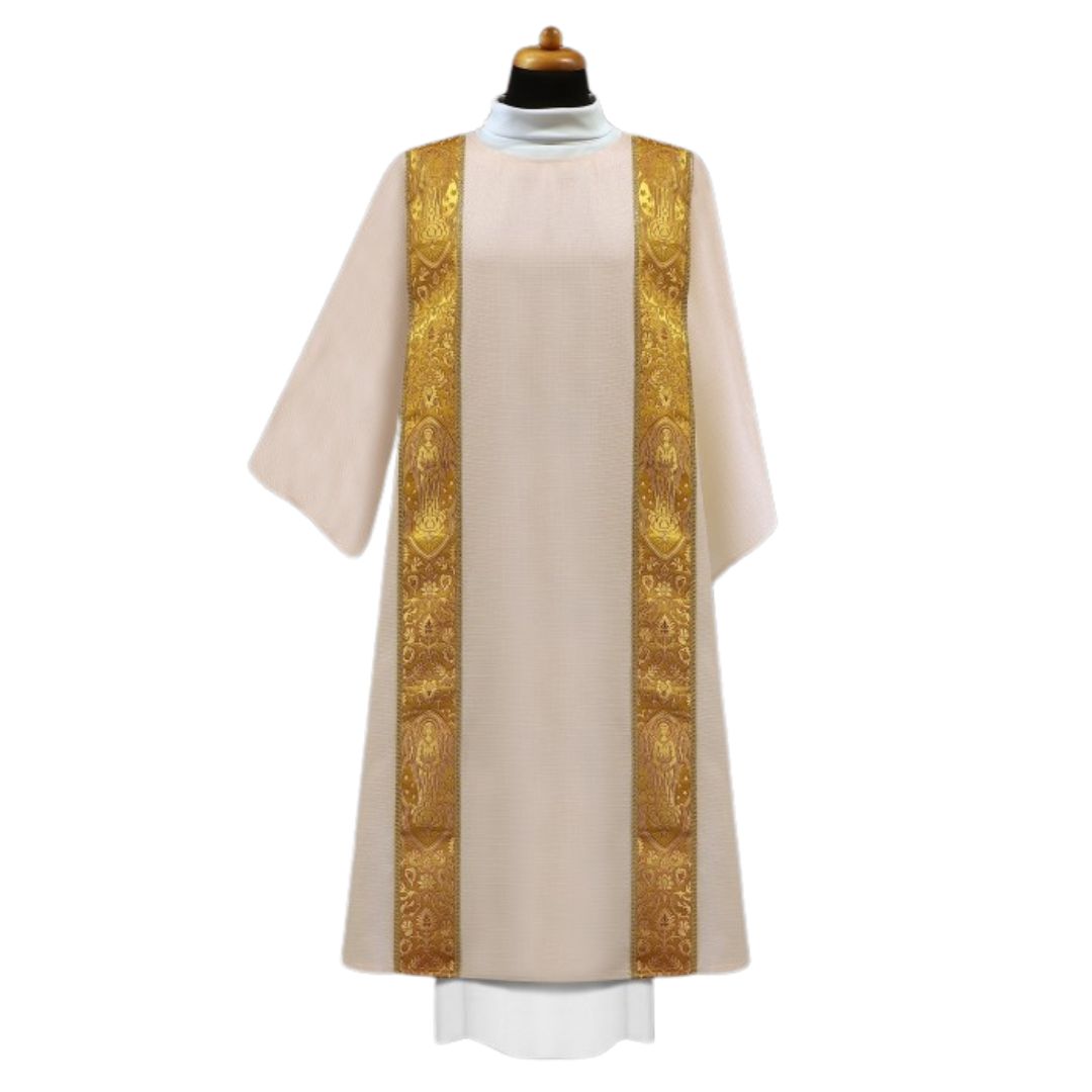 Dalmática | Bandas de oro con brocado de ángel | 1-176 D