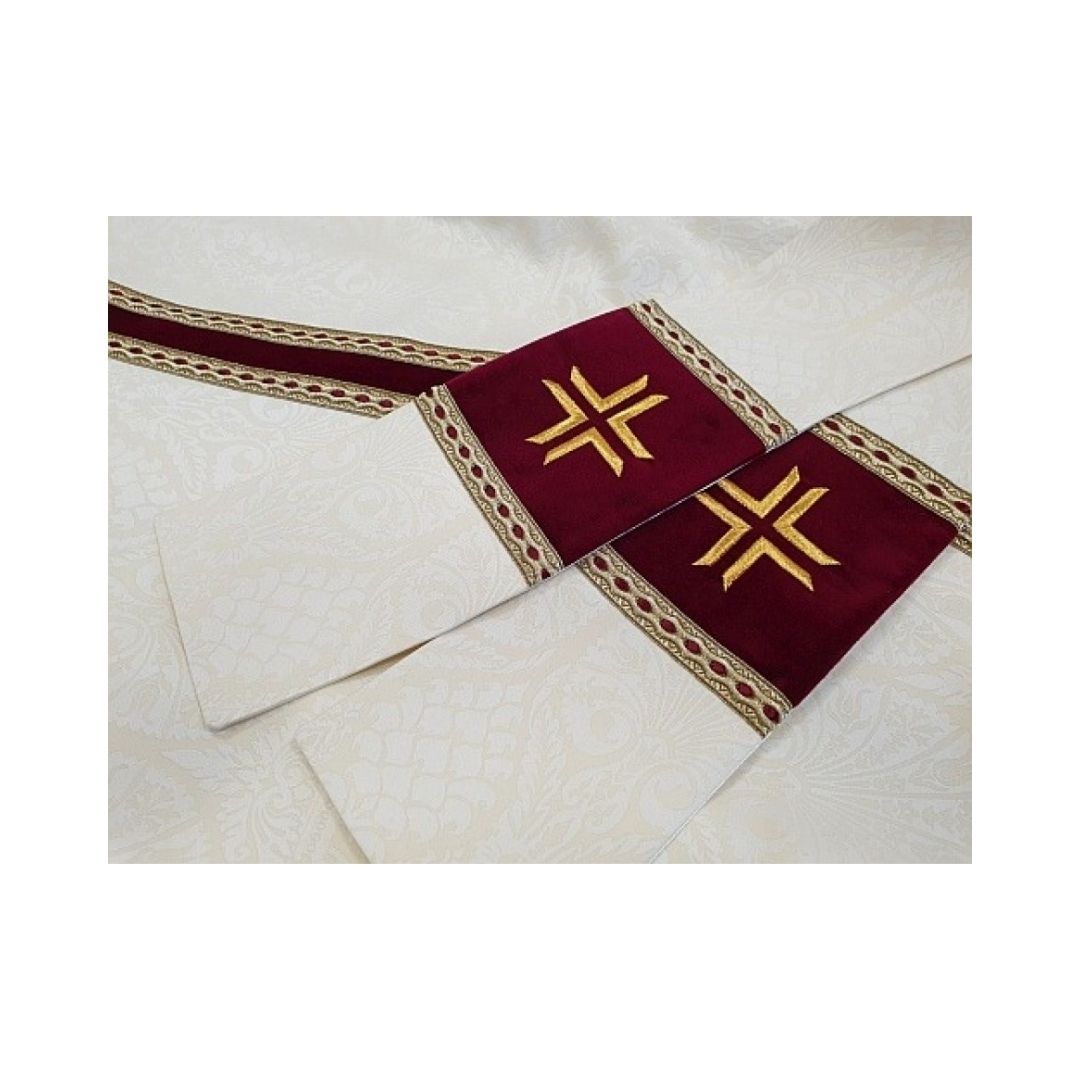 Priest Stole | Cross on Velvet Patch | 10-416
