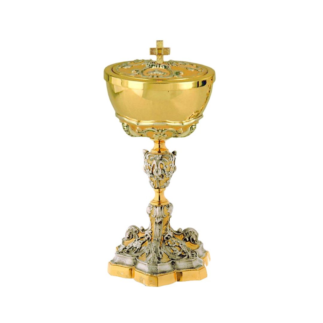 Ciborium baroque style in a two tone finish