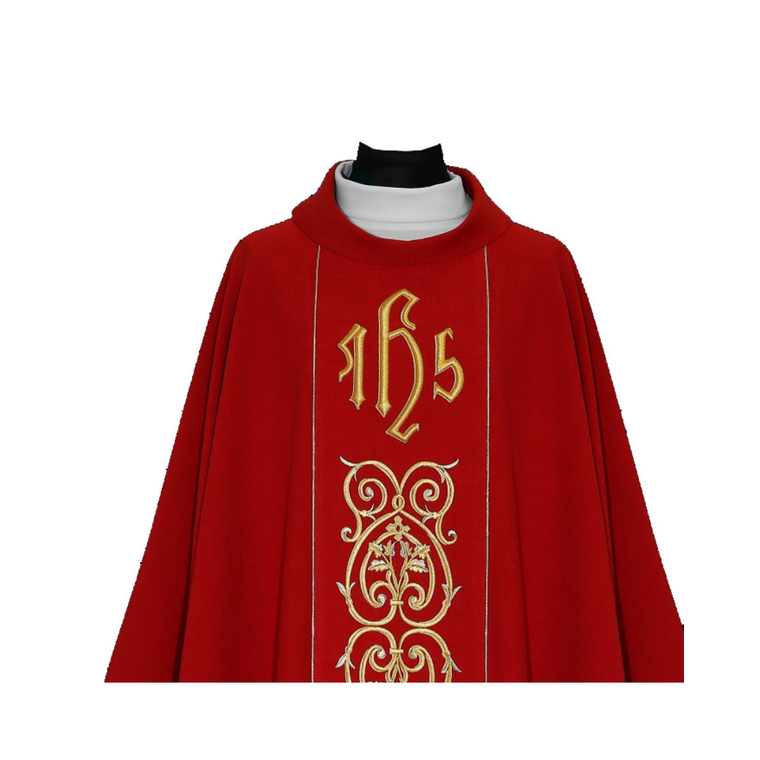 Chasuble | IHS & Gold Baroque Design | 2-167