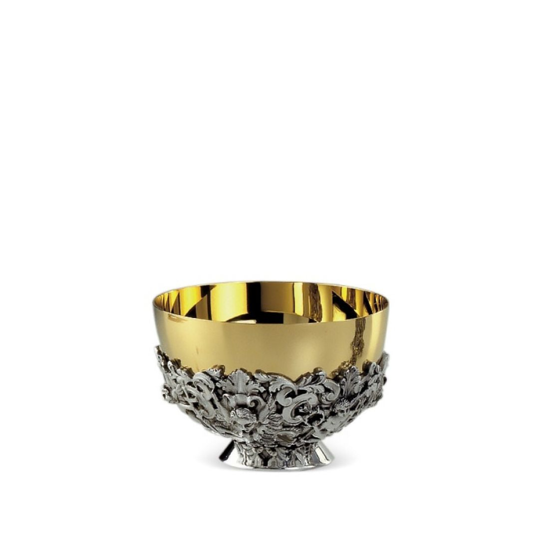 Ciborium hand chiseled baroque design. By Desta Italy and sold by The Clergy Store