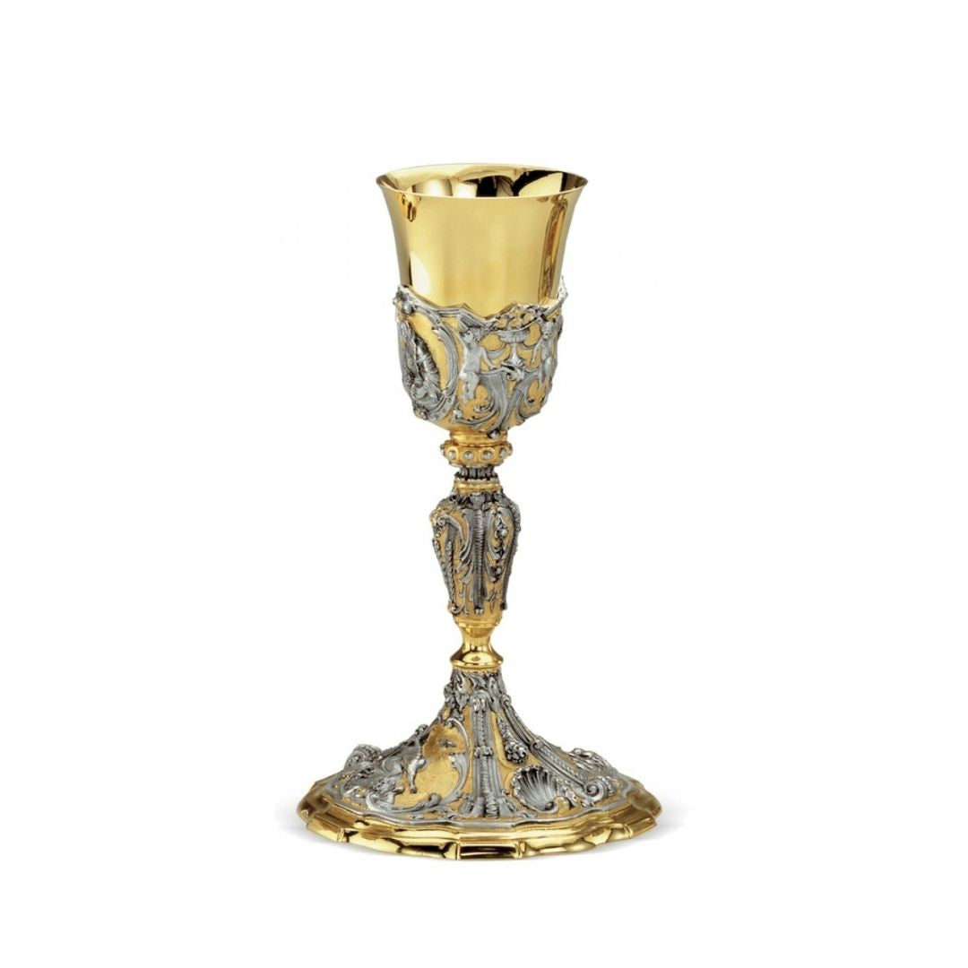 Chalice classic in two tone silver and gold finish. By Desta Italy and sold by The Clergy Store