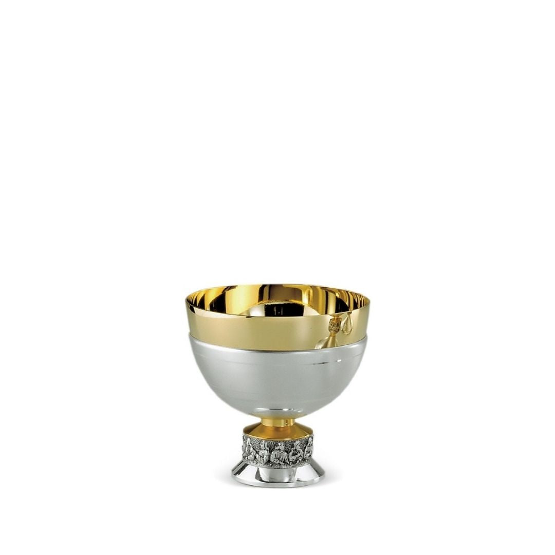 Ciborium features the Last Supper around the node. Made by Desta Italy and sold by The Clergy Store