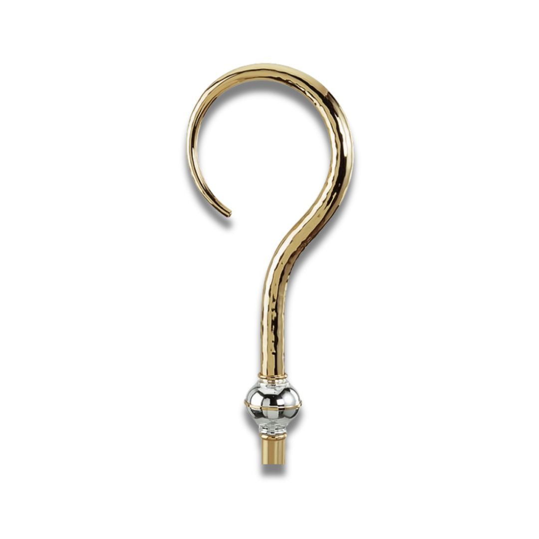 Bishop's Crozier two-tone finish gold and silver made in Italy by Desta and sold by The Clergy Store