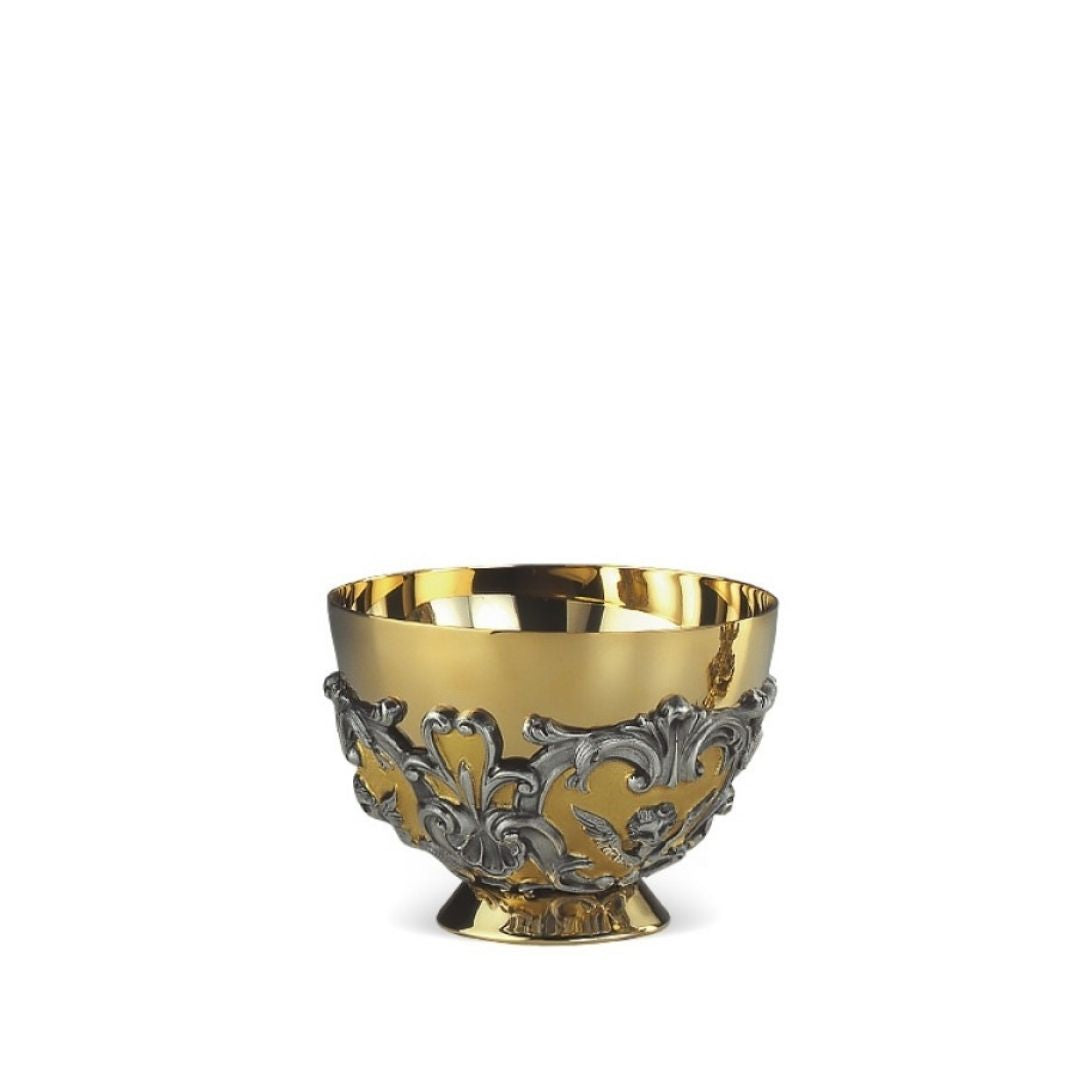 Open Ciborium with intricate baroque filigree design by Desta Italy and sold by The Clergy Store