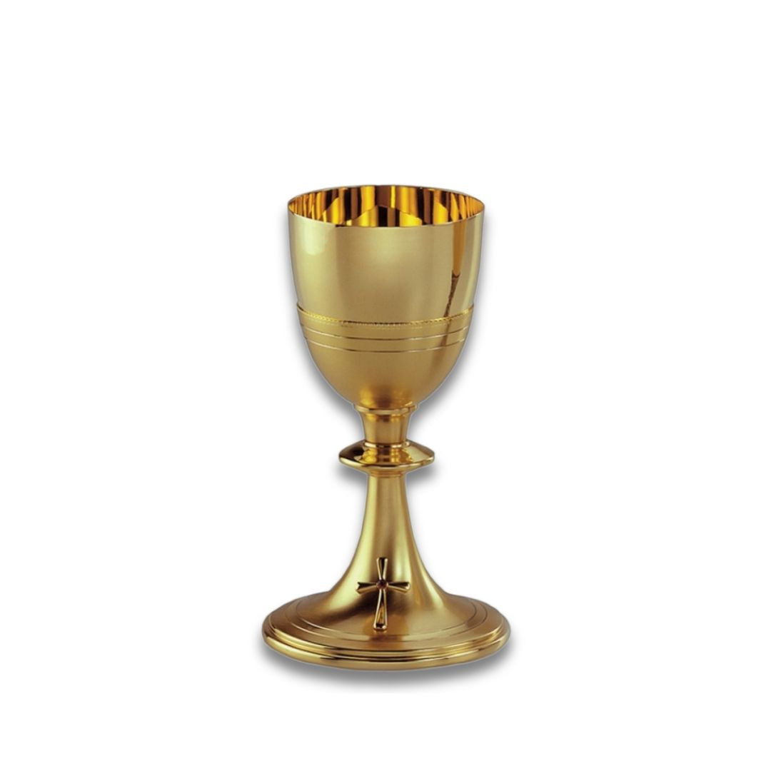 Classic chalice in gold finish. Made in Italy. Sold by The Clergy Store