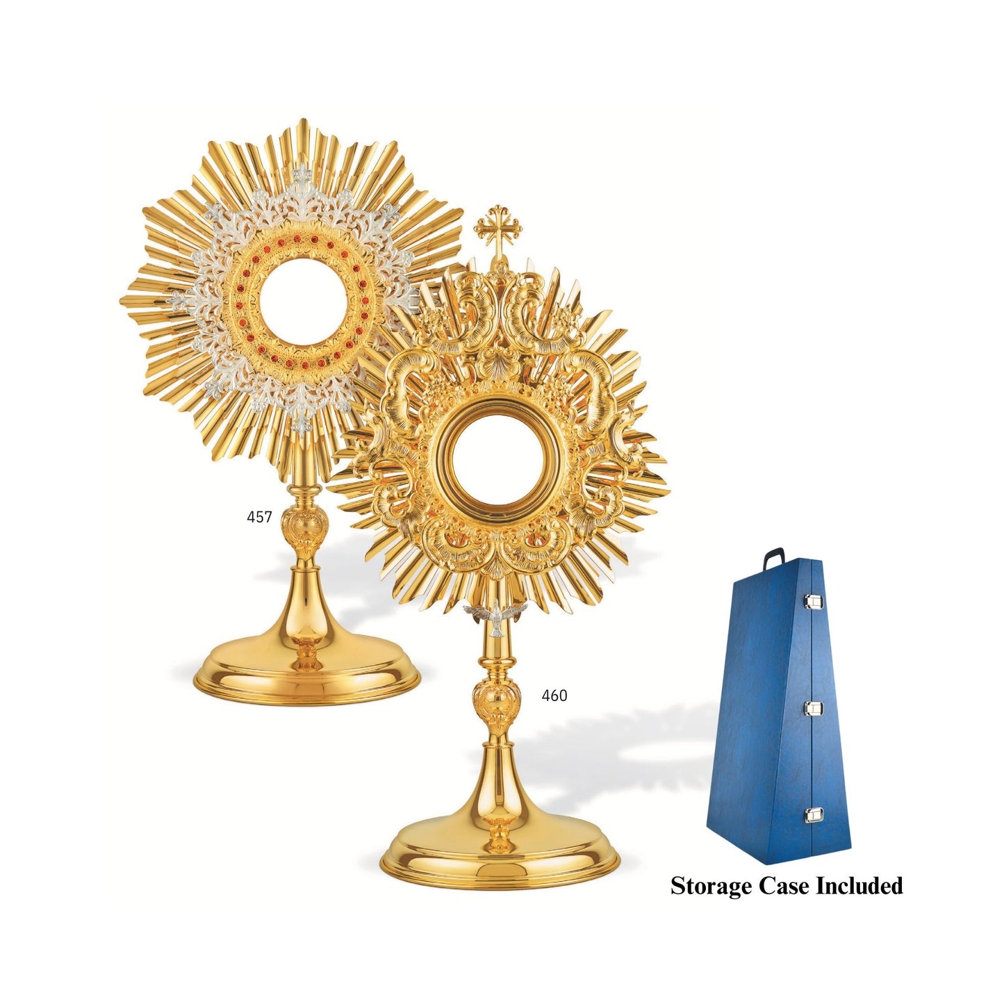 Traditional and Contemporary Monstrances Made in Poland and sold by The Clergy Store