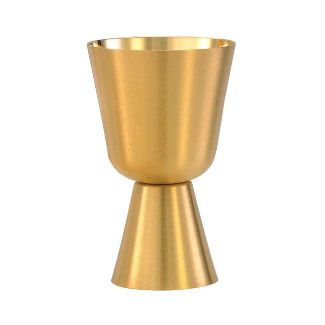 Gold and silver plated chalices for communion, designed for churches, chapels, and parish liturgies.