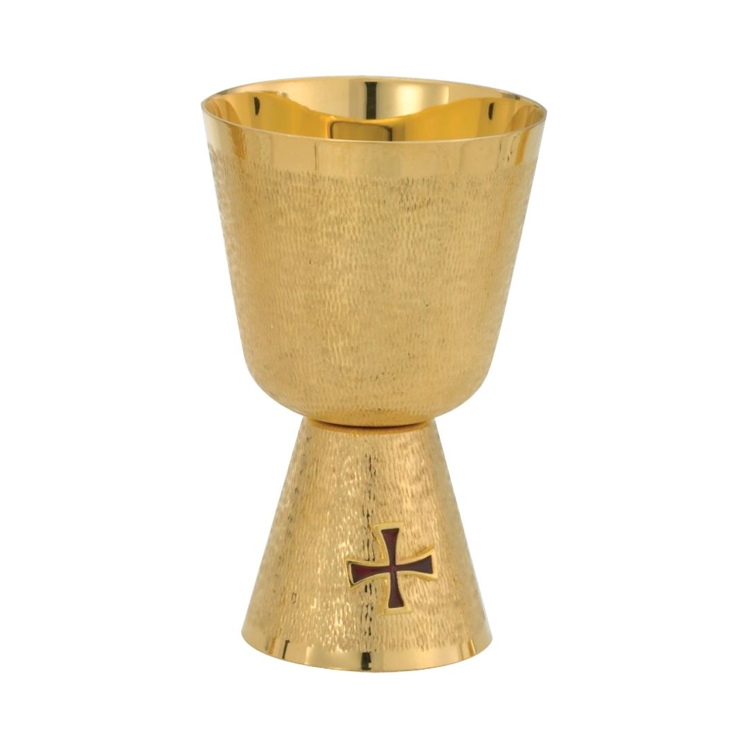 Gold and silver plated chalices for communion, designed for churches, chapels, and parish liturgies.