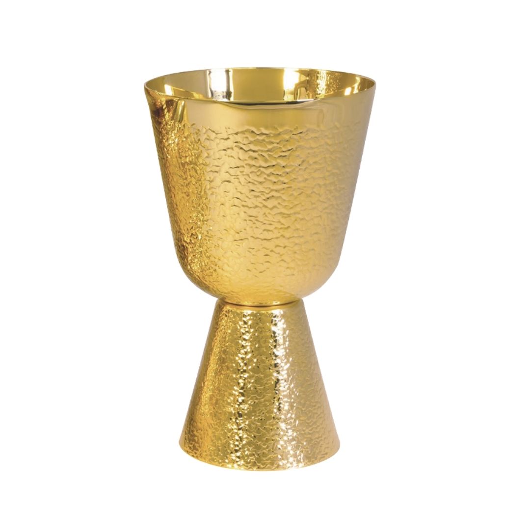 Gold and silver plated chalices for communion, designed for churches, chapels, and parish liturgies.
