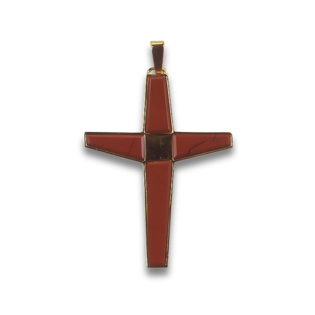 Bishop's pectoral cross made from 925 silver and a semi-precious stone. Gold finish. Made in Italy and sold by The Clergy Store