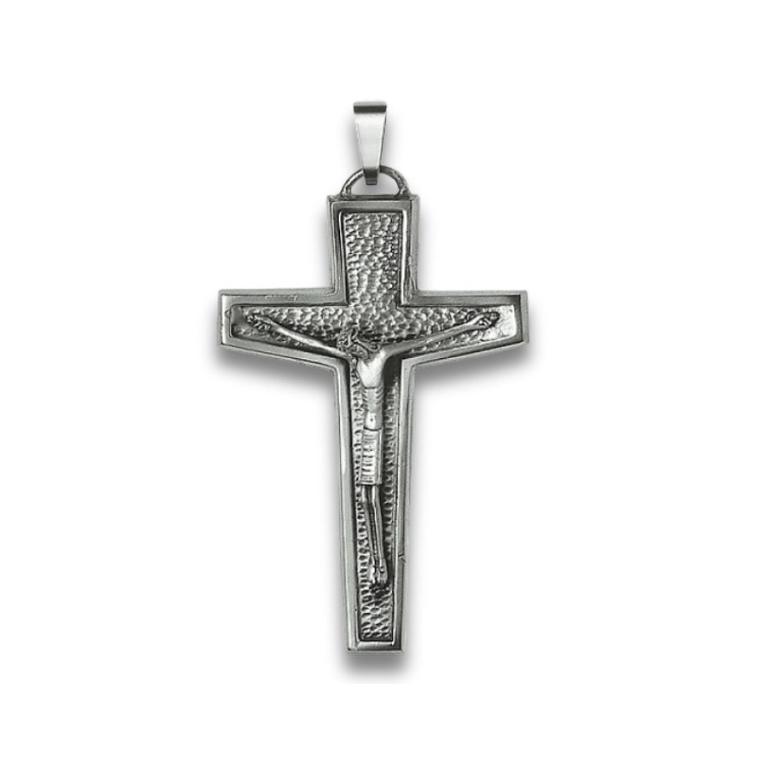 Bishop's pectoral cross made from 925 silver with Silver finish. Made in Italy and sold by The Clergy Store