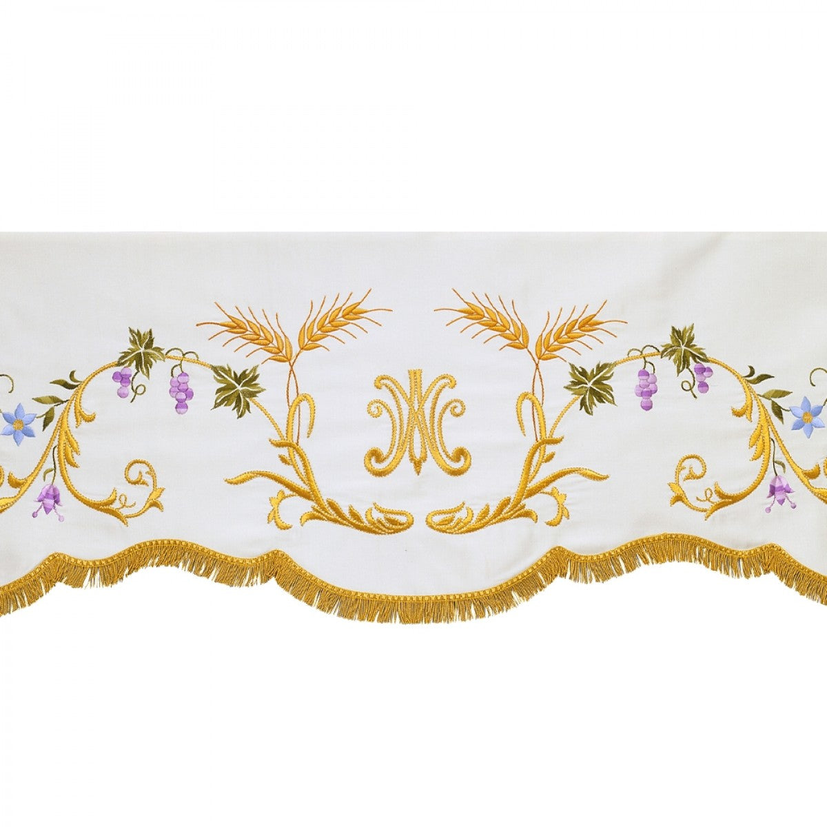 Altar Valances sold by the meter. Imported from Italy. Fully lined and finished with a gold fringe