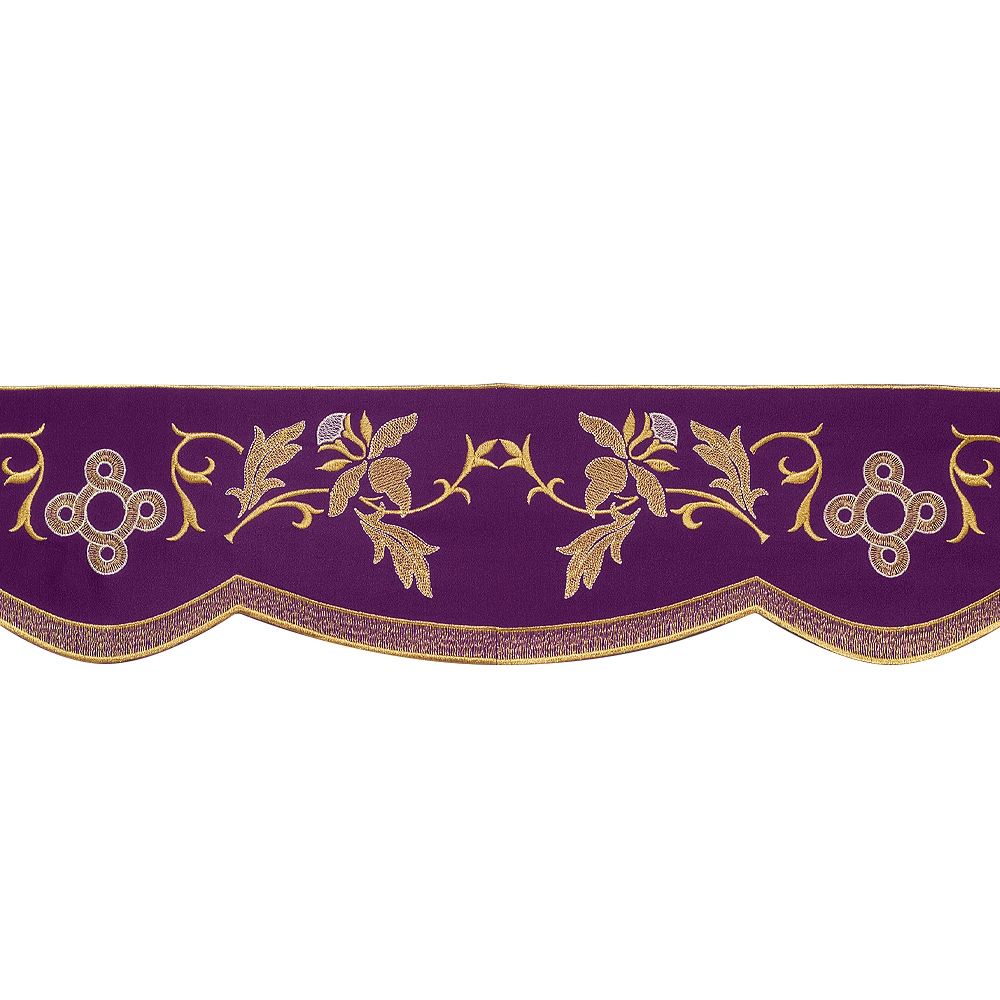 Altar Valances Vine and Cross design sold by the meter. Imported from Italy.