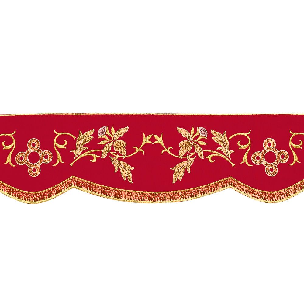 Altar Valances Vine and Cross design sold by the meter. Imported from Italy.