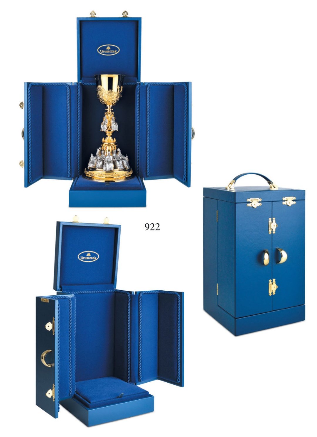 Chalice storage case made with leatherette and velvet finish