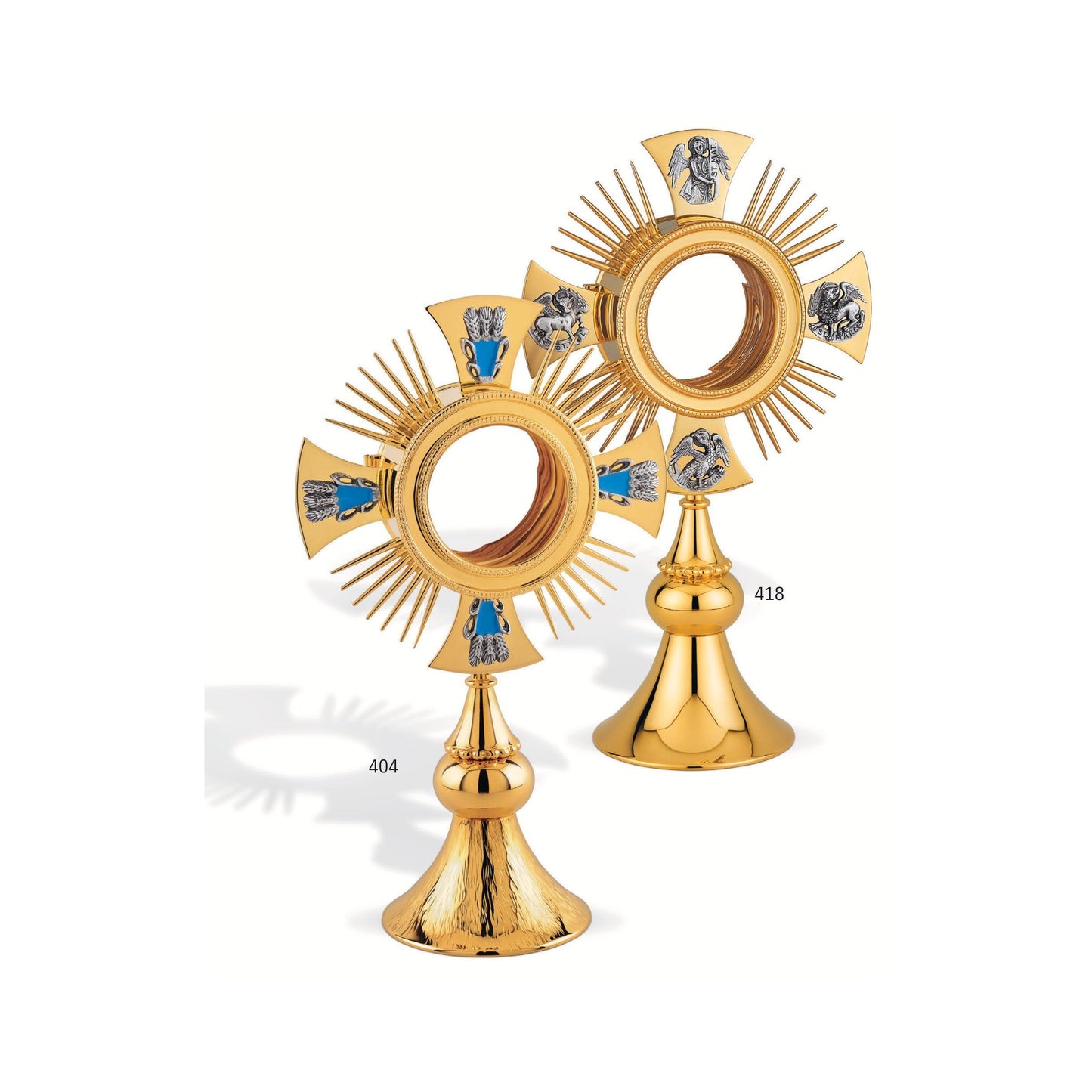 Contemporary Monstrance with four evangelist Made n Poland and sold by The Clergy Store