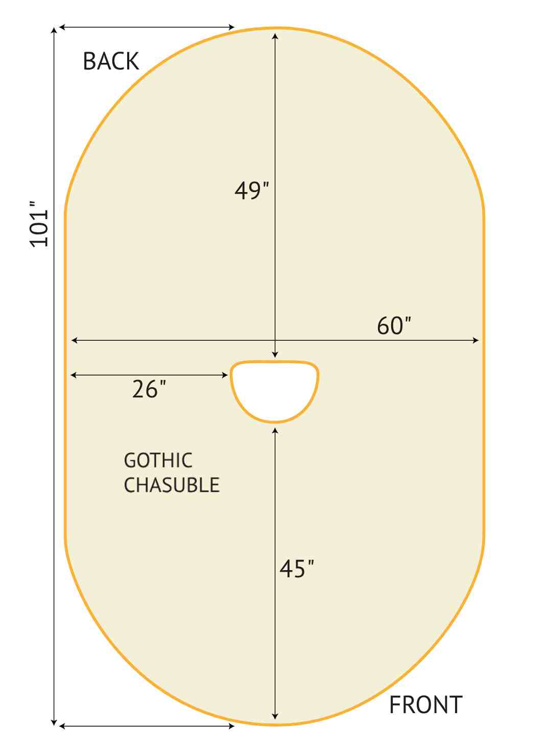 Gothic chasuble pattern from Italy