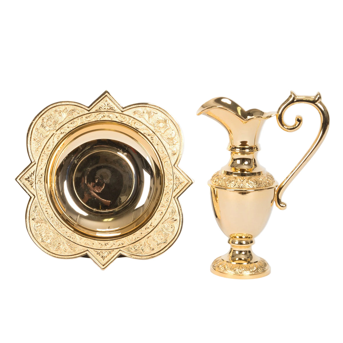 Ewer and Basin Lavabo Set in Gold Plated finish By Adrian Hamers