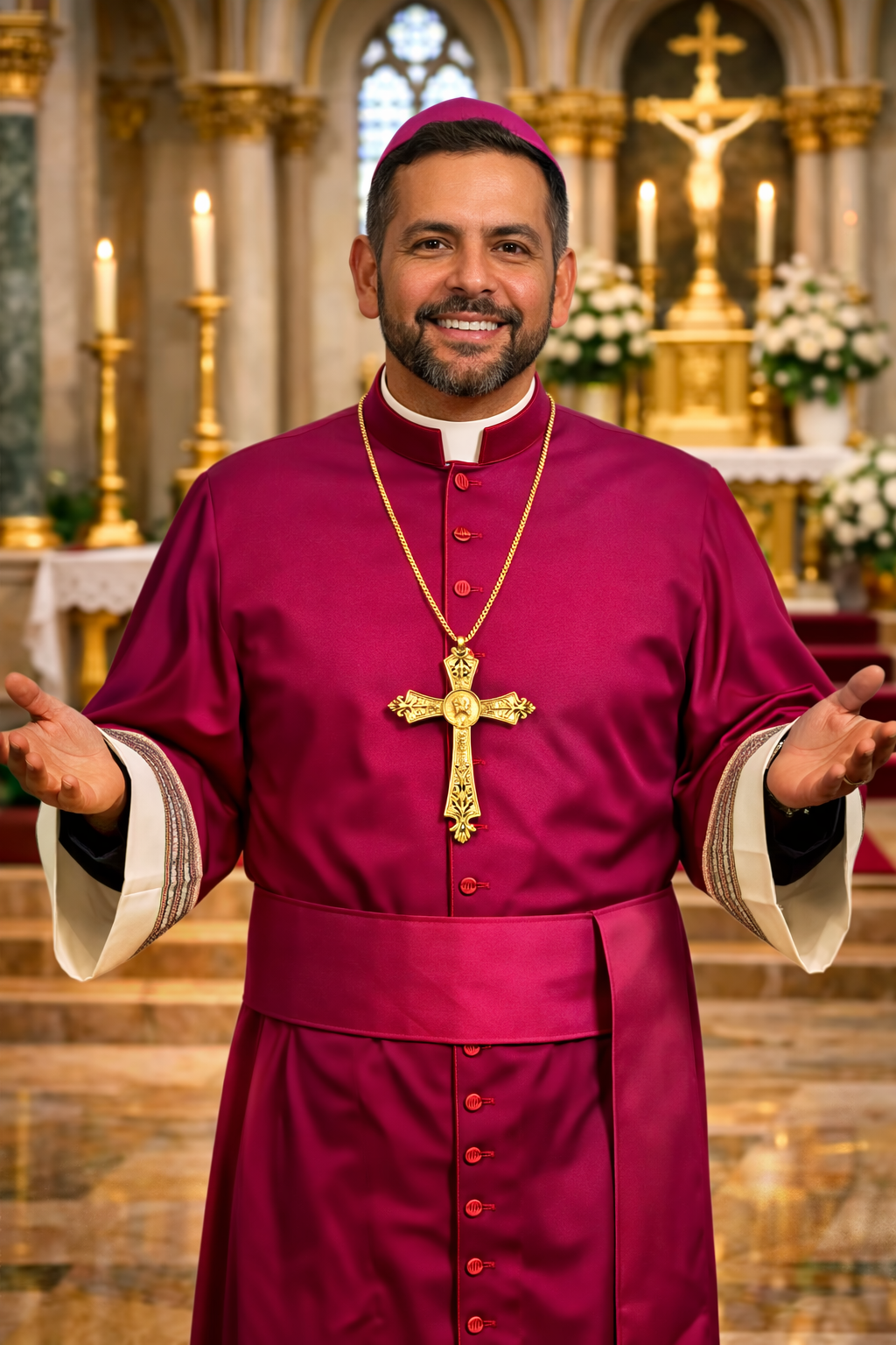 Catholic Bishops pectoral cross made in Italy