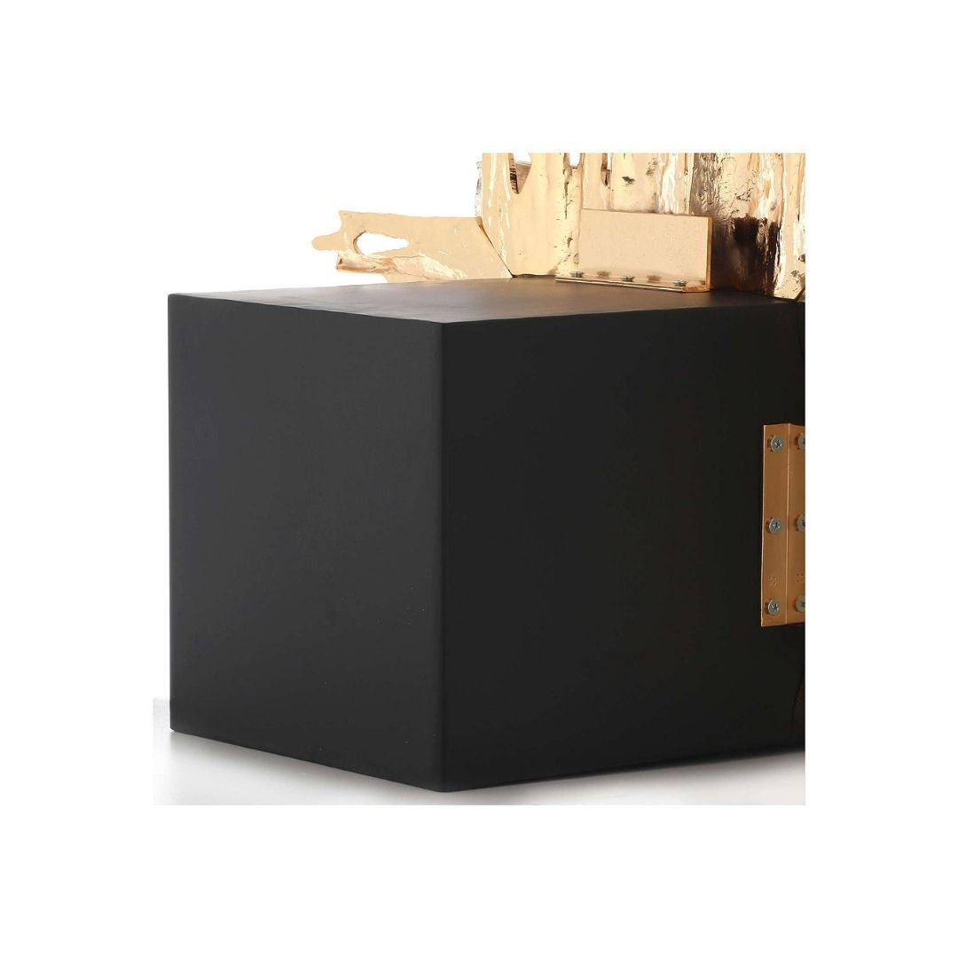 Wall Tabernacle with IHS 24K-Gold & Silver plated. Single door. Made by Napoletana Arte Sacra