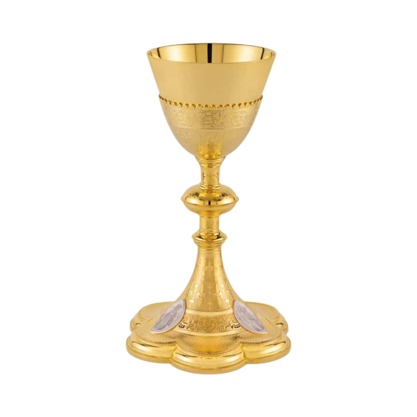 Chalice and Scale Paten in the Neo-Gothic Style with medallions of 
the Holy Family