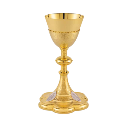 Chalice and Scale Paten in the Neo-Gothic Style with medallions of 
the Holy Family