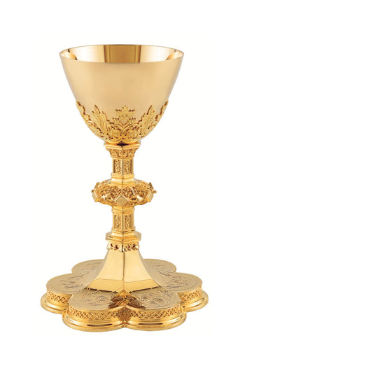 Chalice and Paten with beautifully designed pattern style 097
