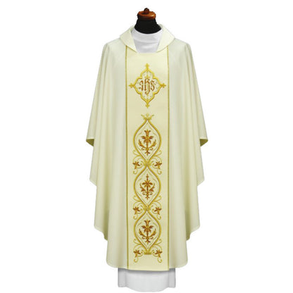 Off-White chasuble IHS from Alba Poland style#1-170
