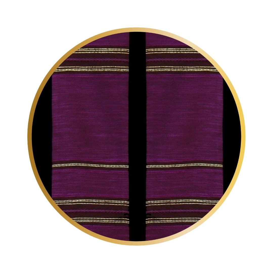 Liturgical stole 100% woven in  purple.