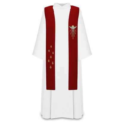 Liturgical priest stole Holy Spirit with Flames