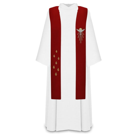 Liturgical priest stole Holy Spirit with Flames