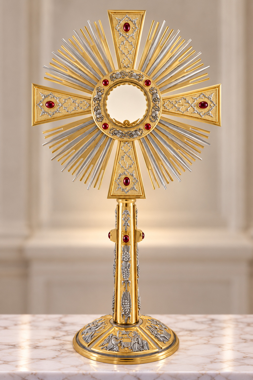Monstrance Life of Crist by Mollica, Italy style # 1080