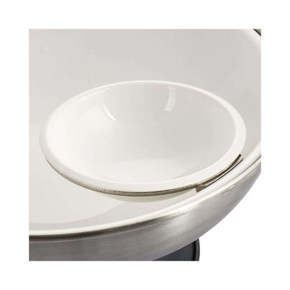 Baptismal font in silver finish with shells and palms made in Italy and sold by The Clergy Store