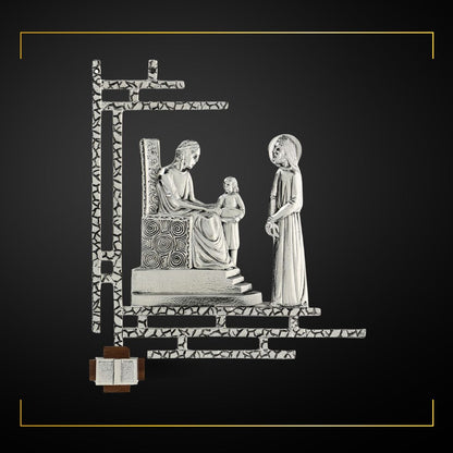 Stations of the Cross Silver Plated Finish. Made in Italy and Sold by The Clergy Store