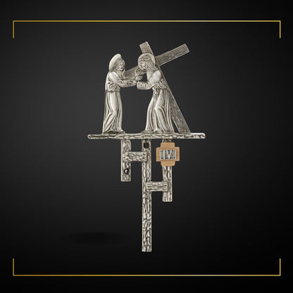 Stations of the Cross in Silver Plated Bronze. Made in Italy and Sold by The Clergy Store