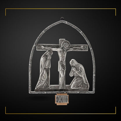 Stations of the Cross Silver Plated Made in Italy and Sold by The Clergy Store