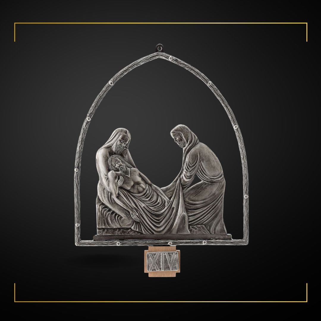 Stations of the Cross Silver Plated Made in Italy and Sold by The Clergy Store