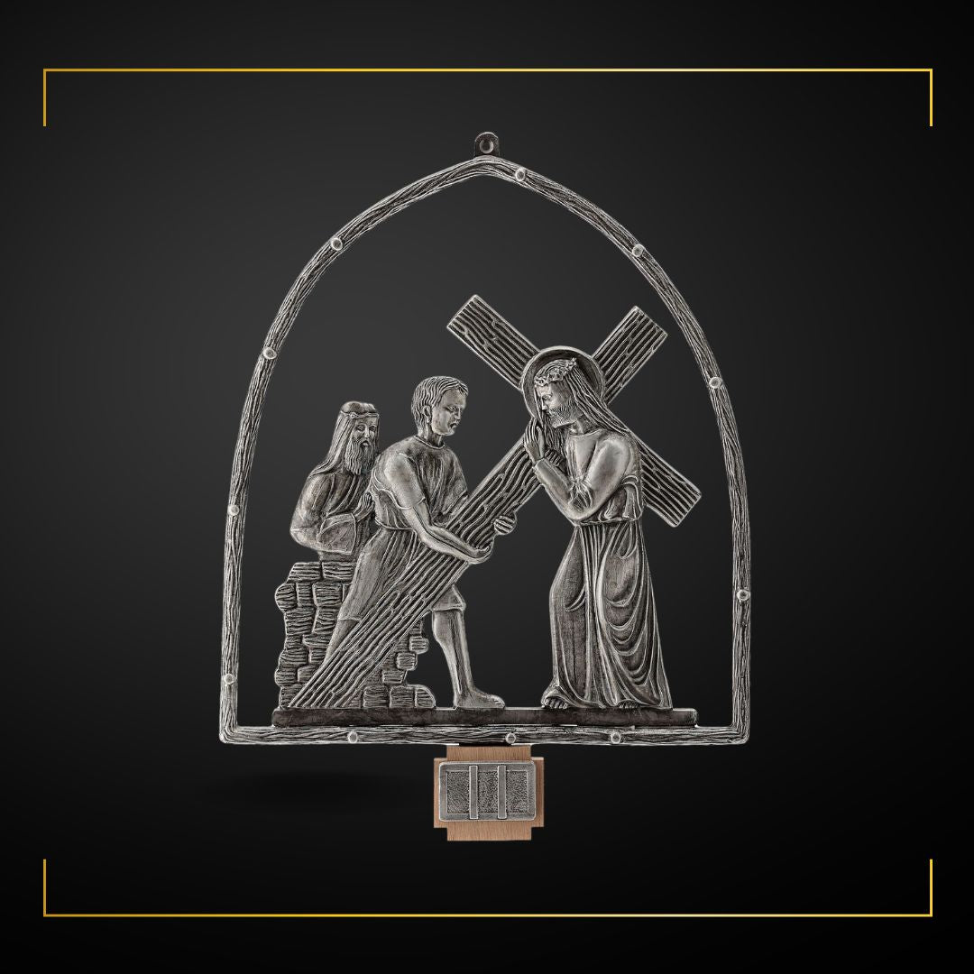 Stations of the Cross Silver Plated Made in Italy and Sold by The Clergy Store