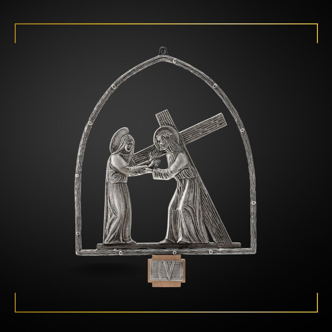 Stations of the Cross Silver Plated Made in Italy and Sold by The Clergy Store