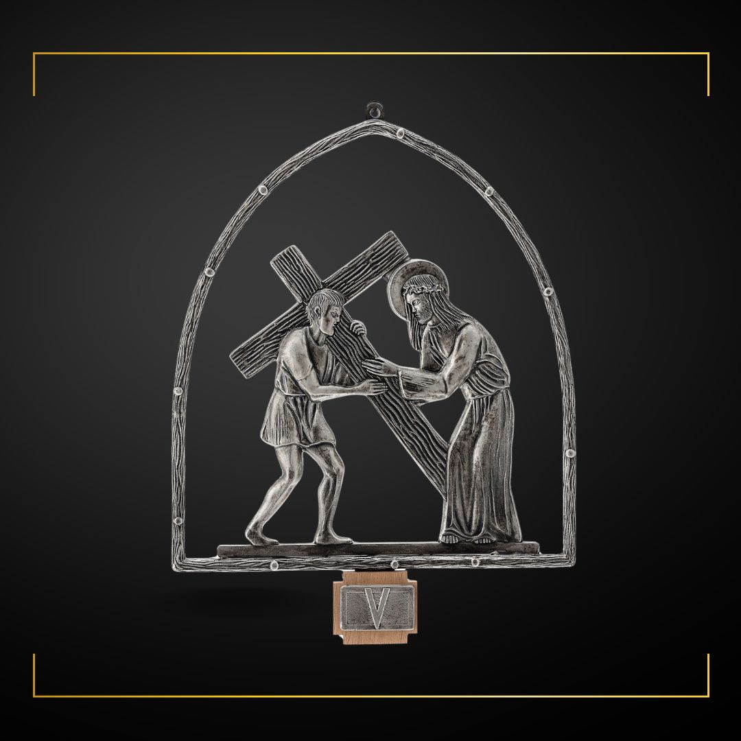 Stations of the Cross Silver Plated Made in Italy and Sold by The Clergy Store