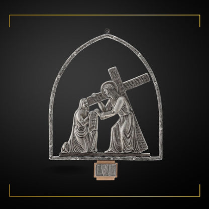 Stations of the Cross Silver Plated Made in Italy and Sold by The Clergy Store