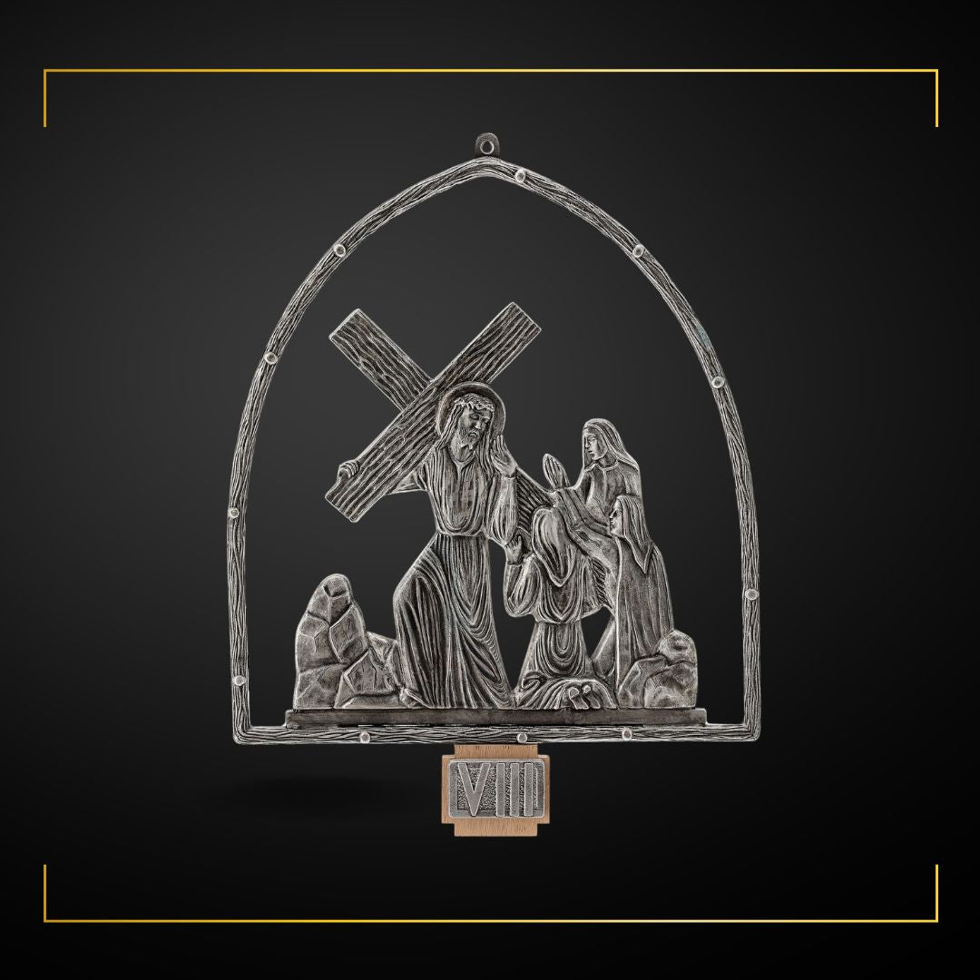 Stations of the Cross Silver Plated Made in Italy and Sold by The Clergy Store