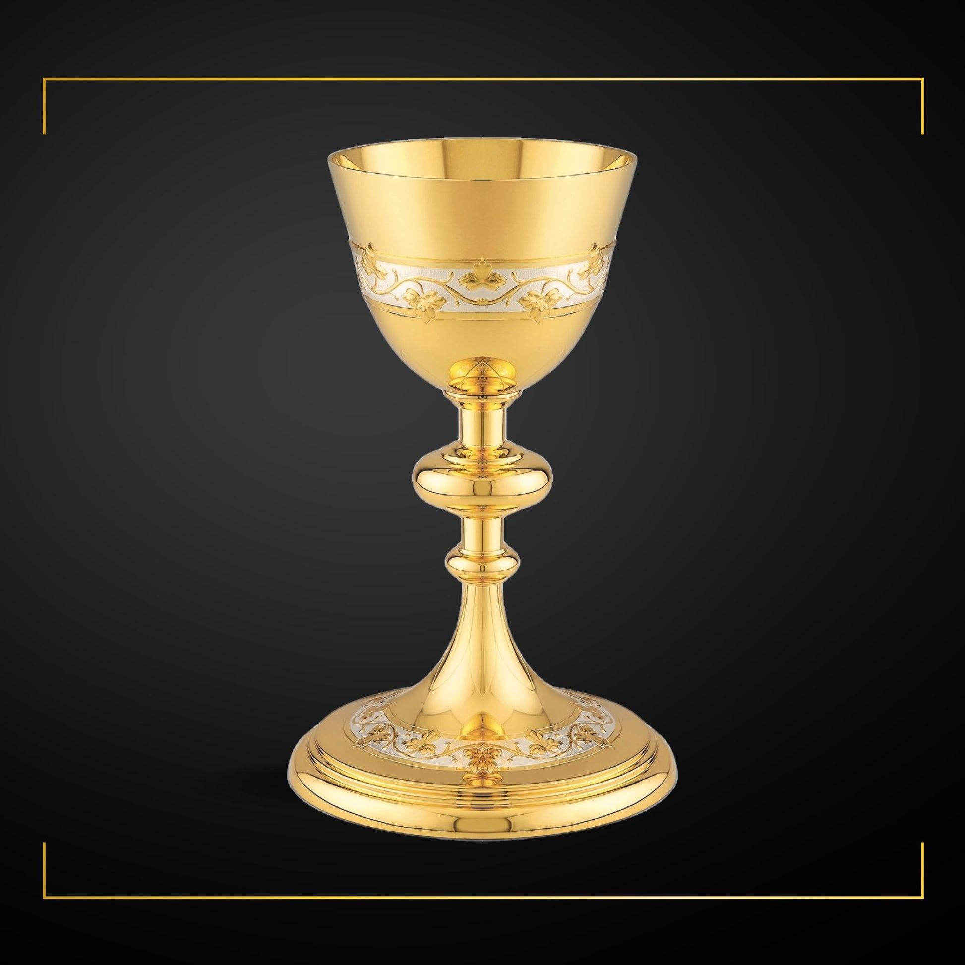 Chalice and Paten traditional style. Made in Poland and sold by The Cergy Store