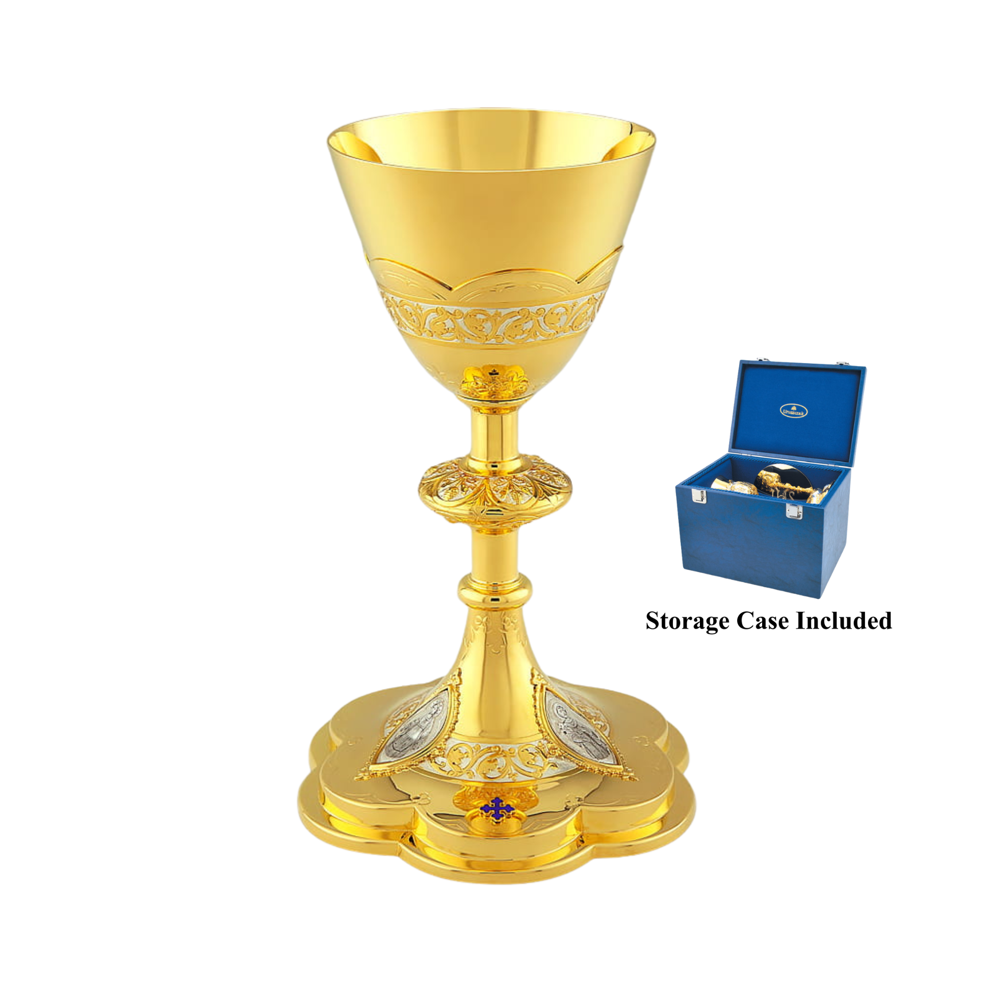 Chalice and Scale Paten in the Neo-Gothic Style with medallions of the 
Holy Family