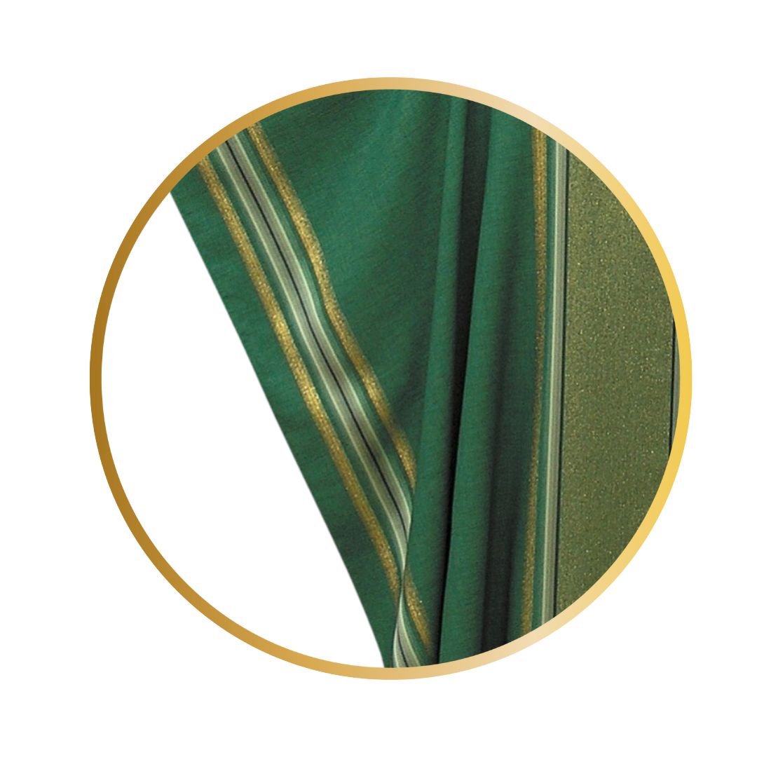 Chasuble with stripe lurex gold thread in monastic style and Cowl Collar