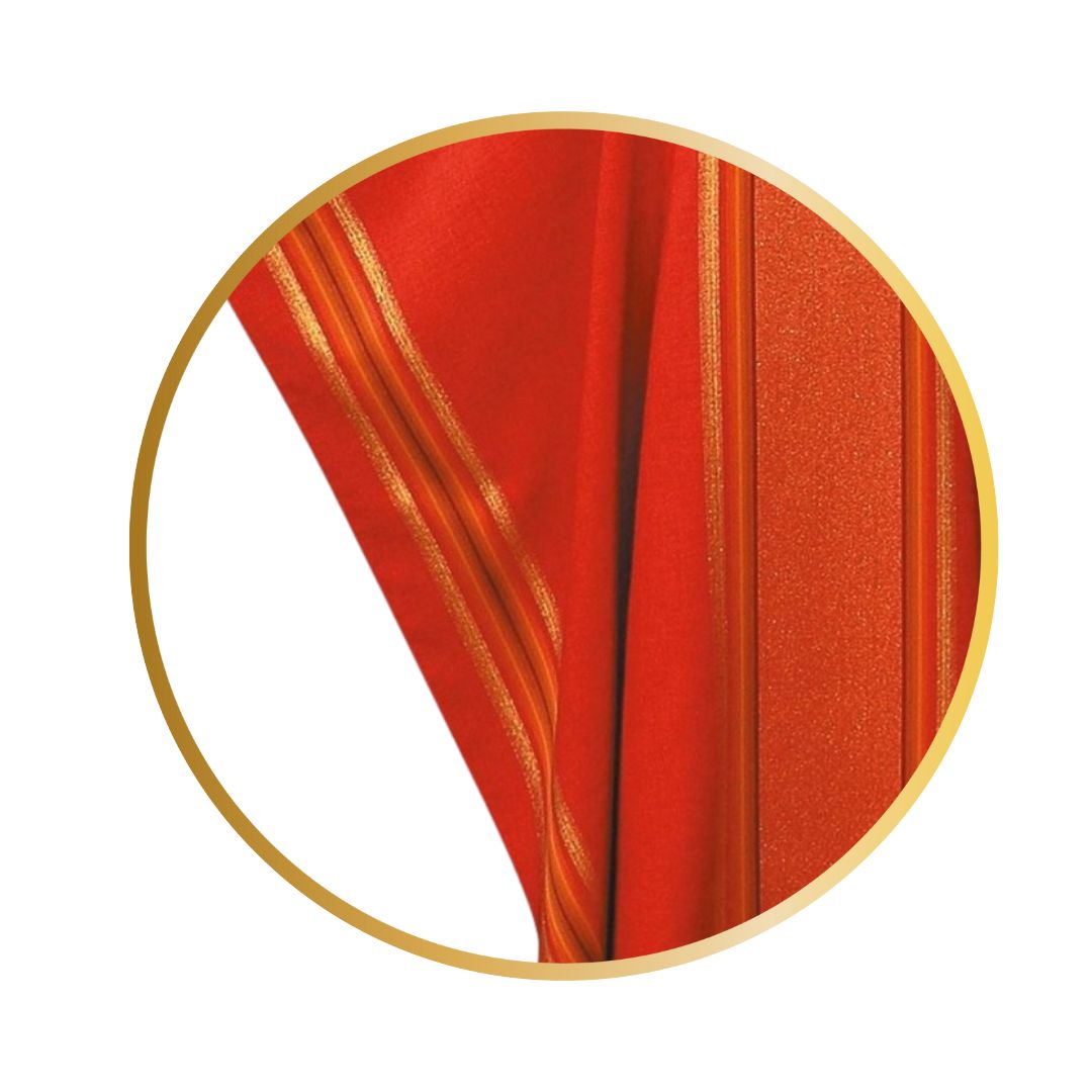 Chasuble with stripe lurex gold thread in monastic style and Cowl Collar