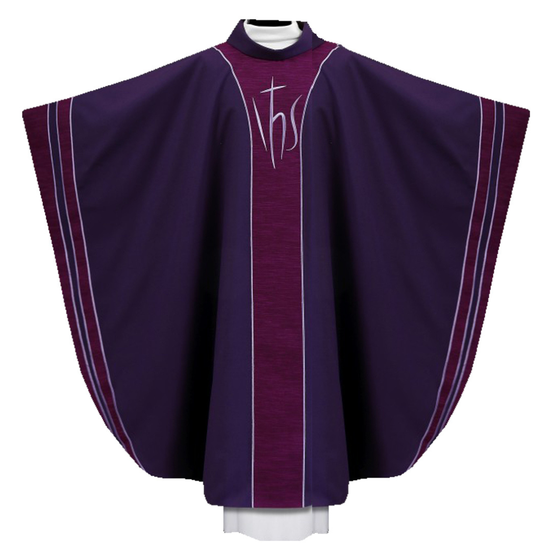 Chasuble Purple contemporary IHS design Made by Alba Poland style 2-152