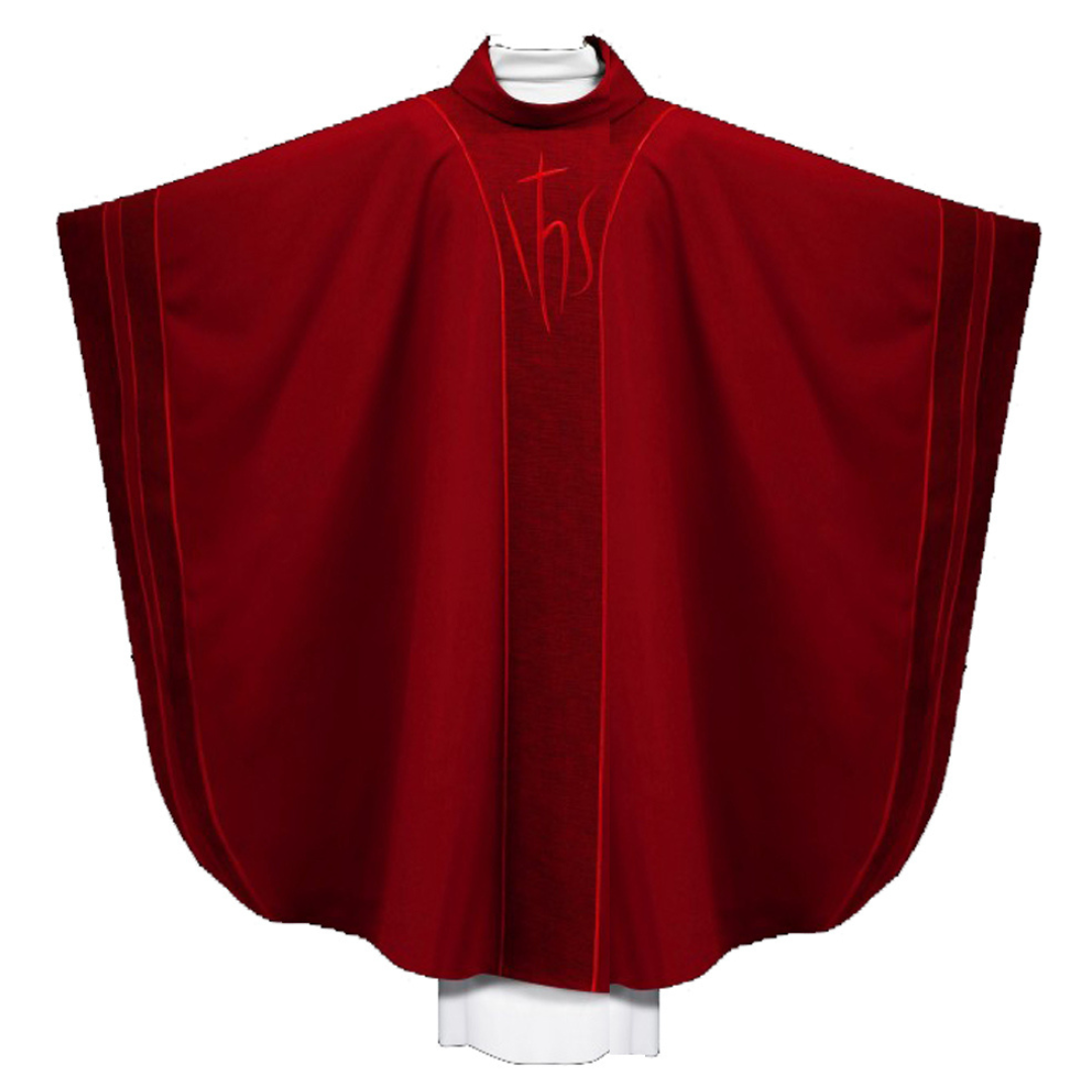 Chasuble Red contemporary IHS design Made by Alba Poland style 2-152